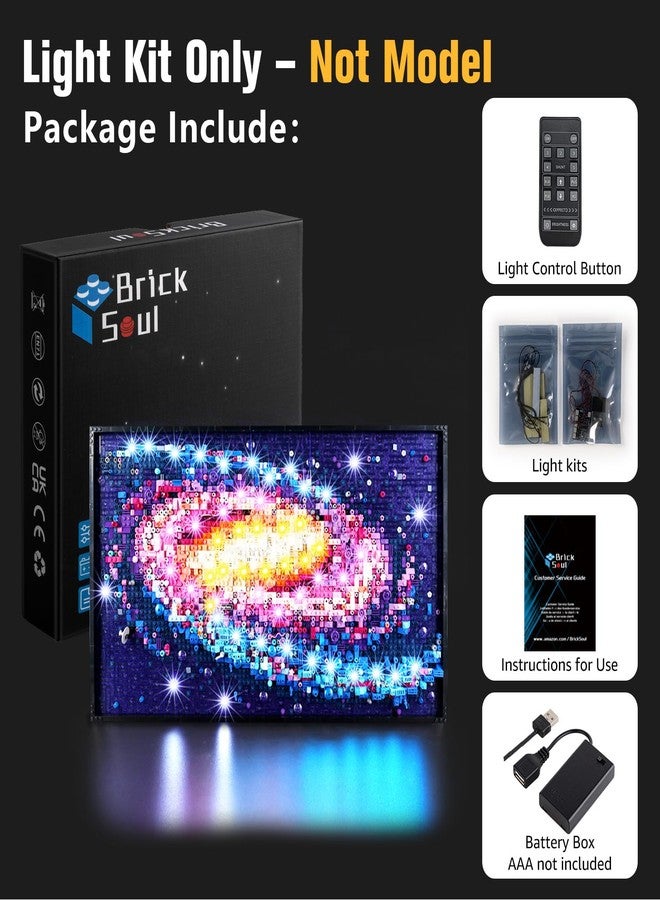 BrickSoul Advanced RC Light Kit for Lego 31212 Milky Way Galaxy Building Set | Upgraded Wireless ON/Off & Dimming & Zonal Lighting with Hidden Cable Tech (31212 Set NOT Included) - Image 2